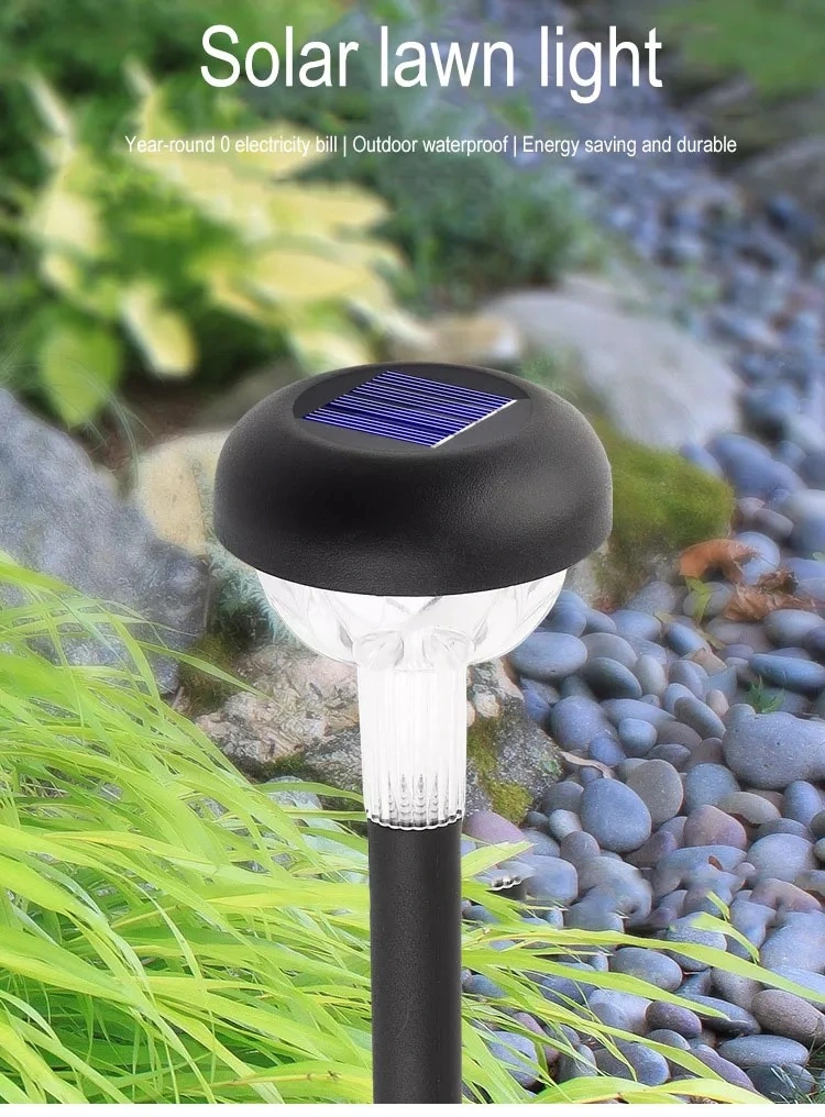Solar Colorful Lawn Lamp Outdoor Grass Buried Garden Ground Color Changing Landscape Lamp