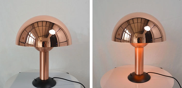 Modern Design LED Desk Light Table Lamp in Rose Gold Color, for Hotel Bedside