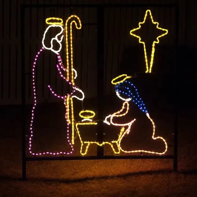 Top Selling New Design Jesus Motif Light Nativity Scene Rope Light