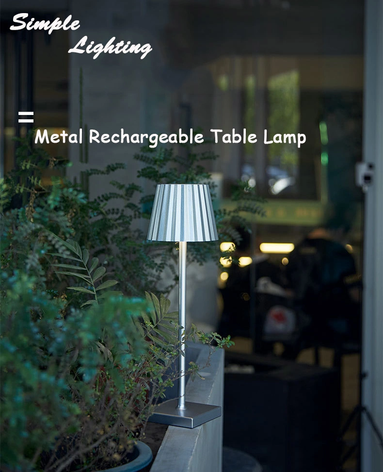 New Design Poldina Nordic Metal Desk Lamp Decorative Cordless Table Lights Rechargeable Battery Multifunctional Outdoor Portable Decor Camping Night Light Lamps