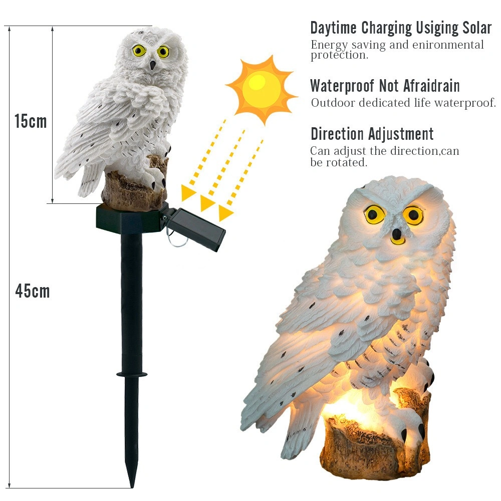Waterproof Ground Insert Lamp Solar Energy Owl LED Lamp Outdoor Garden Lawn Landscape Lamp