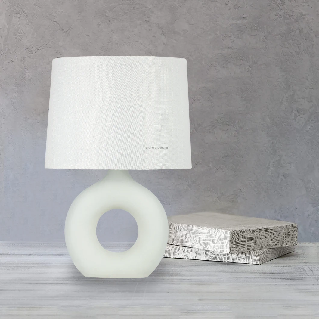Mini Creative Accent Table Ceramic Lamp Bedroom Desk Lamp for Study Light