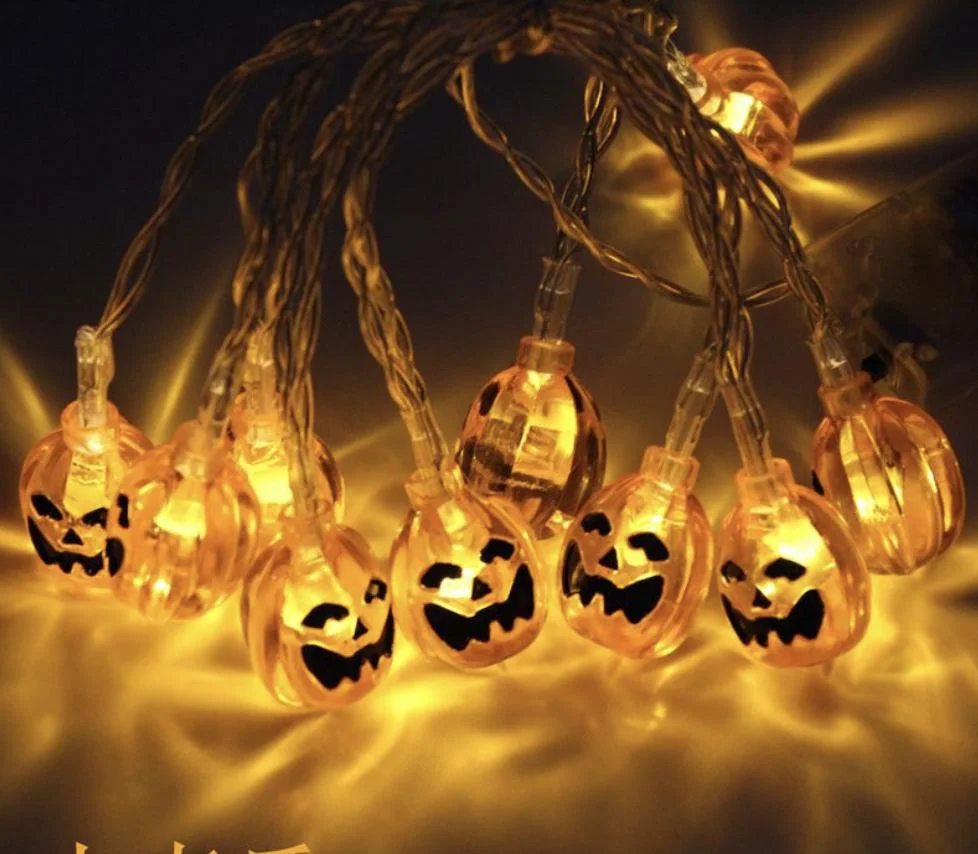 Halloween Light String Scene Layout LED Pumpkin Light String Outdoor Festival Decoration LED Halloween Light String