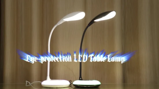 Hot Sale Smart Effective Energy Plastic Base Colorful Change LED Desk Lamp with USB Charger