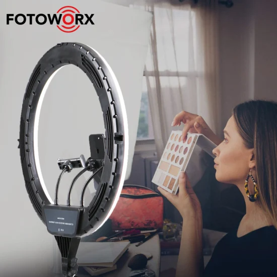18 Inch RGB Ring Light with Phone Holder for Live Streaming